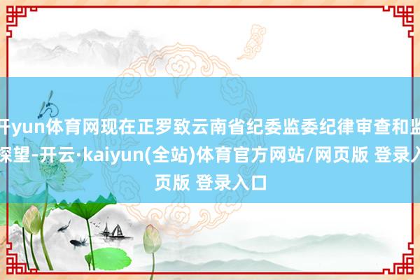 开yun体育网现在正罗致云南省纪委监委纪律审查和监察探望-开云·kaiyun(全站)体育官方网站/网页版 登录入口